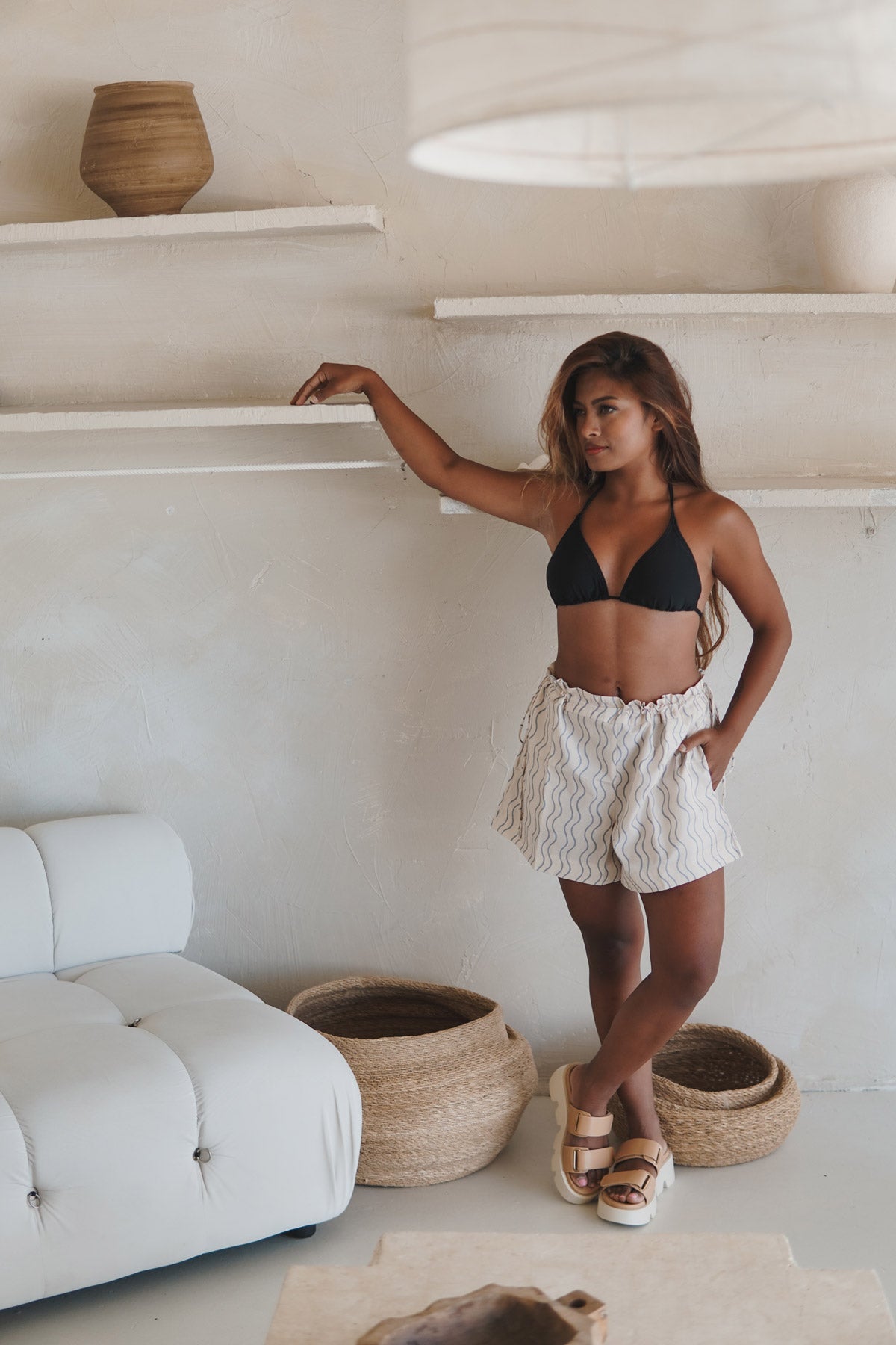 Paperbag Shorts ~ Ocean Lines