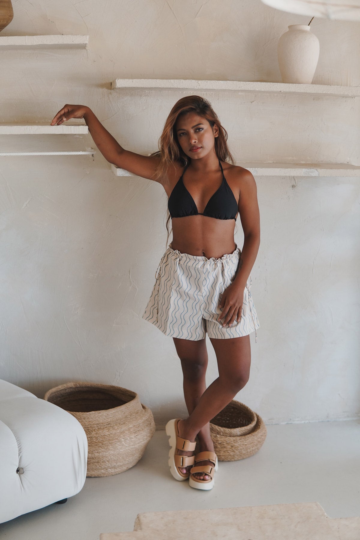 Paperbag Shorts ~ Ocean Lines